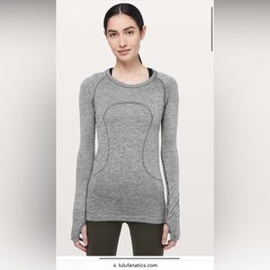 Lululemon long sleeve swiftly tech sparkle shirt size 6